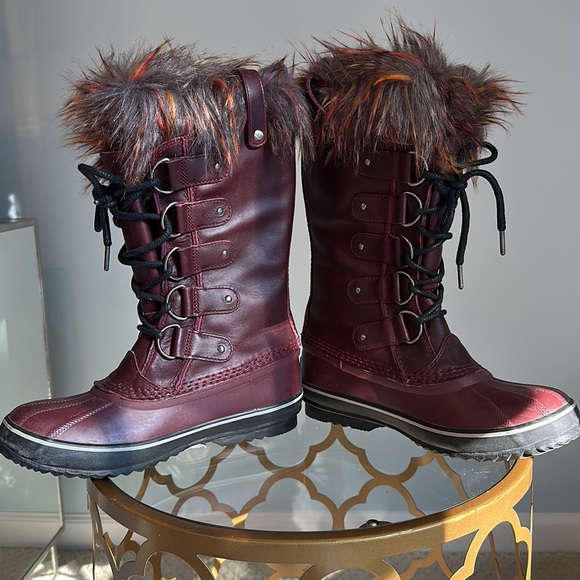 SOREL Joan of Arctic Boots Leather 8.5 Winter Excellent condition - Picture 13 of 16